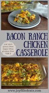 My Bacon Ranch Chicken Casserole Is A Hit With Kids And Adults Quick Easy And So Comforting This Is Cheesy Bacony Recipes Low Carb Dinner Low Carb Recipes