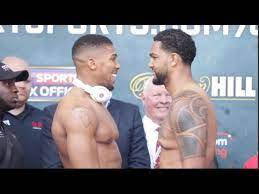 Anthony joshua vs dominic breazeale. Anthony Joshua V Dominic Breazeale Official Weigh In Head To Head Youtube
