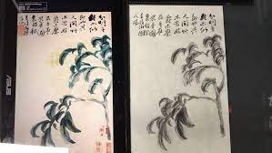 臨石濤 花卉冊 十二幀毛筆式鉛筆書法1 芍藥分明無種出仙卿 也共人間草木芳 好爵未縻原自在 眾香國里獨稱王 清湘陳人濟 pencil calligraphy art pencil