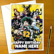 Check spelling or type a new query. My Hero Academia Personalised Birthday Card Personalized Greeting Anime Boku Ebay