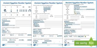 Ancient Egyptian Number System Differentiated Worksheets