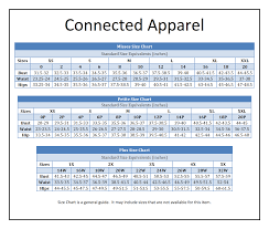 Connected Apparel Via Boscovs In 2019 Size Chart Brand