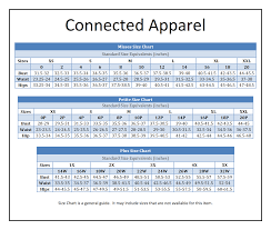 connected apparel via boscovs in 2019 size chart brand