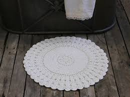 Tapis Salle De Bains Rond Crochet Bath Mat Crochet Shabby Chic Deux Couleurs Tapis Salle De Bain Shabby Tapis