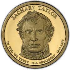 Us mint deputy director andrew brunhart and a descendant of zachary taylor took part in a ceremonial coin pour. Zachary Taylor Pcgs Coinfacts
