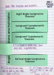 Angle Pair Relationships Theorems And Postulates Flapbook For Geometry Interactive Notebooks Geometry Worksheets Teaching Geometry Geometry Vocabulary