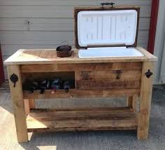 Barn Wood Cooler Table Rustic Woodworx Scott S Marketplace Wood Cooler Wooden Cooler Wood Projects