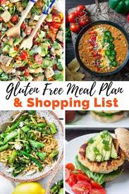 Gluten Free Meal Plan And Shopping List No 1 Gluten Free Meal Plan Free Meal Plans Gluten Free Menu Planning