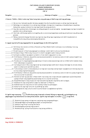 Answer key to progress tests version a progress test 1 1 1 2 3 4. Esp Summative Test Grade 4 First Grading Cute766