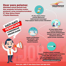 Supaya blog seputar loker terbaru dan website terkait serta kamu mendapat manfaat dari info ulasan loker terbaru di 2017 ini. Hrd Karir Pt New Ratna Motor