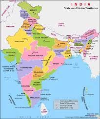 Each state has its own government with a governor as the figurehead, while each union territory is administered directly by the president through an administrator appointed by him. List Of Indian States Union Territories And Capitals In India Map