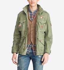 Veste Capuche Repliable A Patchs Polo Ralph Lauren En Vert Pour Homme Galeries Lafayette Veste M65 Veste Homme Vetements Homme
