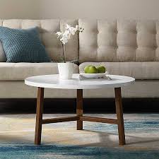 The faux marble feels like laminate, but looks close enough to the real thing for the price. Round Faux Marble Coffee Table With Acorn Legs Kirklands