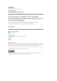 Voir majorada, ponsirada … wikipédia en français. Pdf The Translator As Literary Critic Alexandre Vialatte S Battling Le Tenebreux Through The Eyes Of The Transl