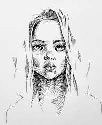 Ashleybenson Fashion Portrait Sketch Ink Benzolatest Eyes Lips Pll Prettylittleliars Blonde Girl Beauti Art Sketches Portrait Sketches Sketches