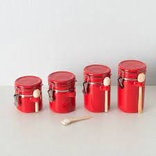 Buy kitchen canister sets and get the best deals at the lowest prices on ebay! Ceramic Red Kitchen Canisters Jars You Ll Love In 2021 Wayfair