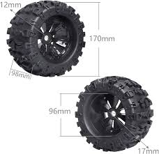 Amazon.com: GoHobby 3.8 RC Tires with 17mm Hex Wheels for Traxxas Maxx V2  Arrma Kraton Typhon Notorious 3S 6S 1/8 Scale RC Monster Truck 4pcs : Toys  & Games