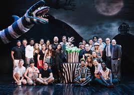 The dead lead lives of noisy desperation in beetlejuice, the absolutely exhausting new this being a broadway musical, beetlejuice has been given a freshly broadened sentimental streak. It S Showtime Beetlejuice Celebrates 100 Scary Good Performances On Broadway Broadway Buzz Broadway Com