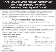 Cassowary Coast Regional Local Government Area Electoral Commission Of Queensland
