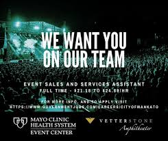 We did not find results for: Vetter Stone Amphitheater Now Hiring The Mayo Clinic Health System Event Center And Vetter Stone Amphitheater Are Seeking An Event Sales And Services Assistant To Help Promote The Event Center For