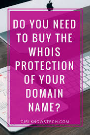 Do You Need To Buy The Whois Protection Of Your Domain Name Girl Knows Tech Blog Resources About Me Blog Blogging For Beginners