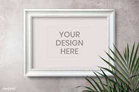 Download Premium Psd Of White Frame Mockup On A Gray Wall 894289 Frame Mockups Frame White Frame