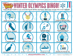 Winter sports coloring pages (wide variety of different sports). Free Winter Olympics Activities Coloring Page Bingo