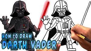 How To Draw Darth Vader - Easy Step By Step Drawing Lesson (Narrated) -  Youtube