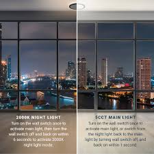 12" LED Ceiling Light with Night Light Feature - 5CCT - 30W - 2400LM - -  Parmida LED Technologies