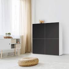 Passt gut zu den anderen produkten der serie brimnes. Klebefolie Fur Schranke Ikea Besta Schrank Quadratisch 4 Turen Schwarz Creatisto