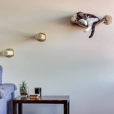 Cat Hammock With Two Sisal Steps Tan Cat Hammock Cat Furniture Dog Steps For Bed