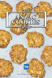 Keto Anzac Cookies Low Carb Chewy Biscuits Recipe Anzac Cookies Recipe Anzac Cookies Low Carb Recipes Dessert