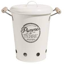 Rendement des pommes de terre par acre. Seau A Pommes De Terre Avec Couvercle En Metal Tradi Maisons Du Monde