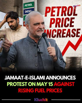 JI Emir Hafiz Naeem ur Rehman warning of nationwide strikes over fuel levies, AI generated