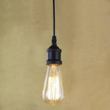 Single Bulb Style Black Finished Hanging Light Beautifulhalo Com