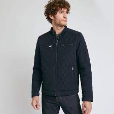 Jcorocky jacket noos blouson homme. Blouson Col Montant Type Biker Bleu Marine Jules