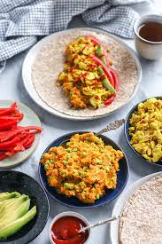 Samosa Sweet Potato Breakfast Wraps With Tofu Scramble Recipe Breakfast Wraps Sweet Potato Breakfast Tofu Scramble