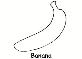 Banana Colouring Page Also Works Very Well As A Printable Banana Template Fairtrade2014 Stickwithf Coloring Pages Printables Free Printable Coloring Pages