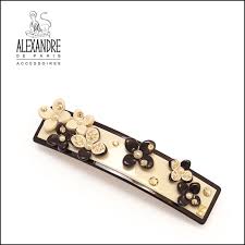 高級ヘアアクセブランド alexandre de paris 入荷 髪留め フランス アレクサンドルドゥパリ クリスタルガラス ヘアクリップ プレゼント ギフト フランス 女性 アレクサンドル ドゥ パリ alexandre d ヘアアクセサリー ハンドメイド バレッタ ブランド