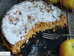 Alle zutaten (außer obst) in einer schale vermischen und 30 min ruhen lassen. Apfelkuchen Rezept Mit Haferflocken Daninas Kunst Werkstatt