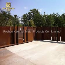 There is a much better way to build a wood fence with metal posts. China Garden Fencing With Anti Corrosion Corten Steel Fence Kh Cs 54 China Plant Pot And Planter Price
