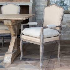 This Beautiful Rustic French Style Arm Chair Features A White Washed Frame And Neutral Colored Upholstery Per Oak Armchair French Style Armchair Weathered Oak