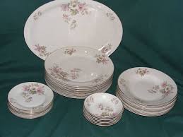It's happened to the best of us! Vintage Tirschenreuth Bavaria Dinner Set 25 Pc Pink White Flowers Service For 6 Pt China Dinnerware Plates Bowls Platter Dinner Sets Pink And White Flowers Plates