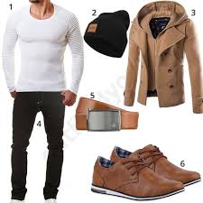 Outfit Fur Muskulose Herren Mit Weissem Longsleeve Outfits4you De Mens Outfits Denim Jacket Men Mens Winter Fashion