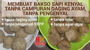 Resep bakso sapi tanpa telur. Tips Cara Membuat Bakso Sapi Kenyal Tanpa Daging Ayam Pengenyal Youtube