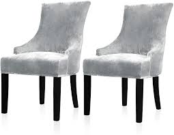 Smartseat dining chair seat cover and protector, sandstone tan by smartseat chair protector (10) $30. Buy Lellen Velvet Stretch Wingback Chair Cover Slipcover Reusable Arm Chair Protector Cover For Dining Room Banquet Home Decor Etc Machine Washable Hand Washable Set Of 2 Silver Grey Online In Hungary B07yxndy26