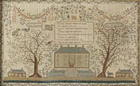 See more ideas about samplers, needlework, antique samplers. Lot 380 Regency Needlework Sampler
