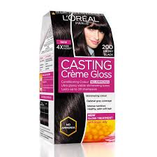 Easy to wash off of hands and hair. Loreal Paris Casting Creme Gloss Hair Color 87 5 G 72 Ml 200 Ebony Black Sholomart
