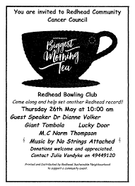 Check spelling or type a new query. A Very Big Morning Tea And Great Event Redhead Sustainable Neighbourhood