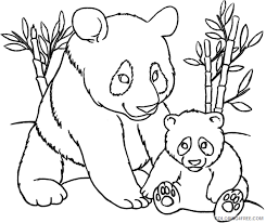 Will they have your eyes? Panda Coloring Pages Mom And Baby Coloring4free Coloring4free Com